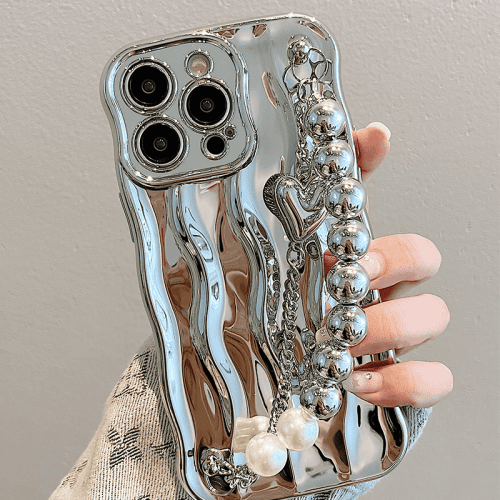 Electroplating Water Ripple Wristband iPhone Case