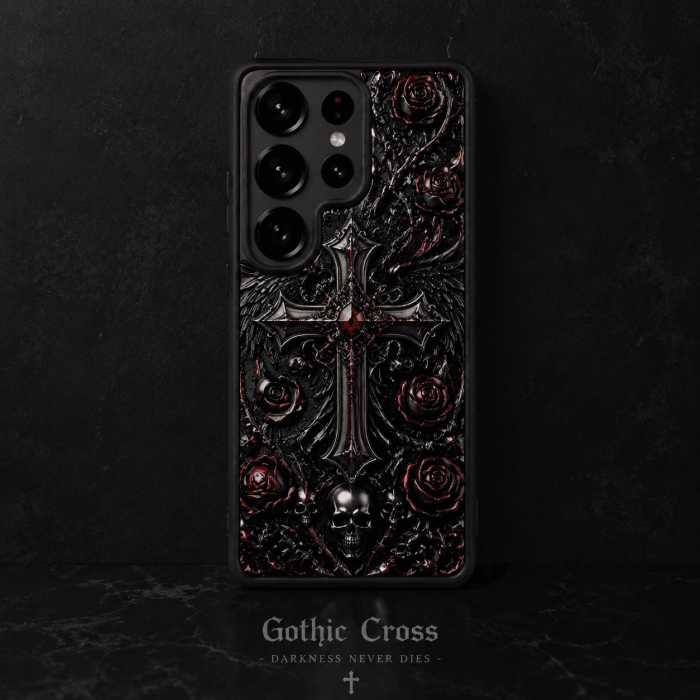 04a13fa414b882ccc6638a6d65ba8332 Gothic Cross 3D Phone Case - view 2