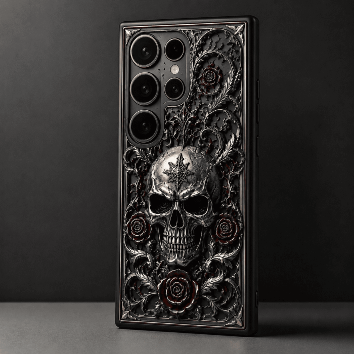 4aa7116723c5f9a870bfd587d3ec0224 Halloween Edition: Gothic Skull & Blood Rose Case - view 3