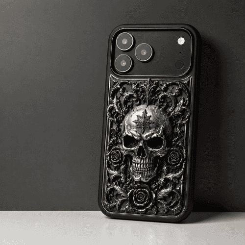 a79fc7ba113089fa3bf901b9ea90c0da Halloween Edition: Gothic Skull & Blood Rose Case - view 2