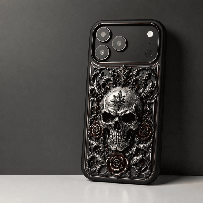 a79fc7ba113089fa3bf901b9ea90c0da Halloween Edition: Gothic Skull & Blood Rose Case - view 2
