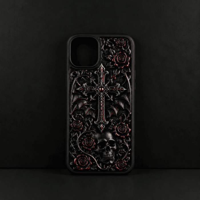 caaed3d064cf08a74b1fe4eef1986377 Gothic Cross 3D Phone Case - view 3