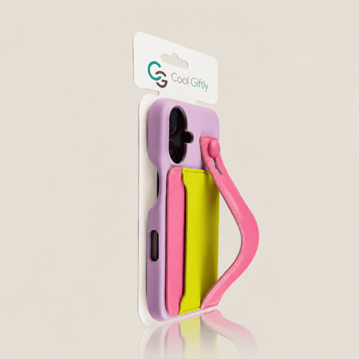 05740415a1d395f86aef066a591e7a10 Wrist Strap Color-Block Card Holder Phone Case for iPhone - two-tone color-block design
