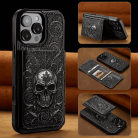 Gothic Skull Magnetic Wallet Phone Case - view 2
