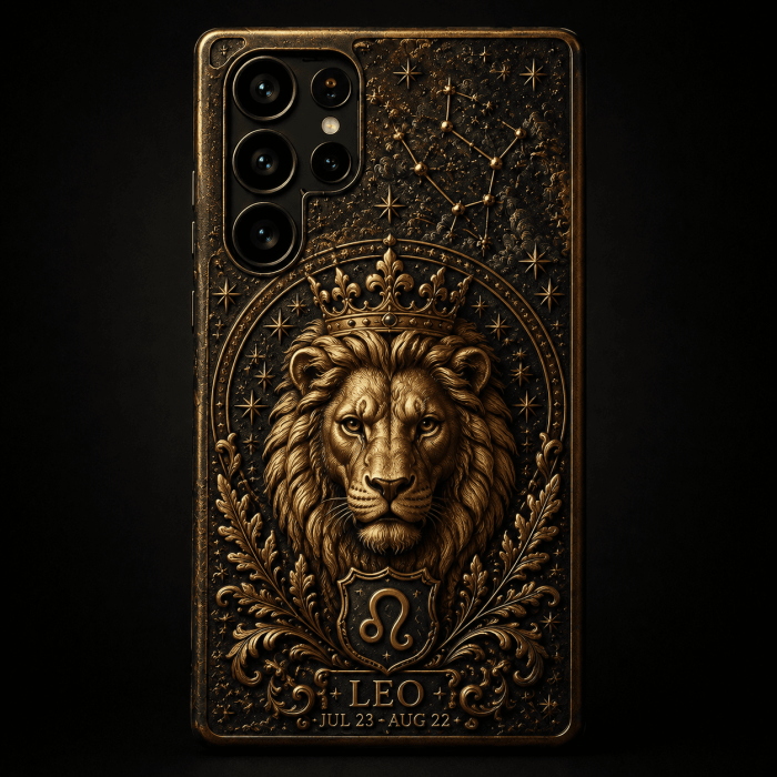 62a8b204d4f11636b67124e193b306f8 Celestial Zodiac 3D Phone Case - Leo design