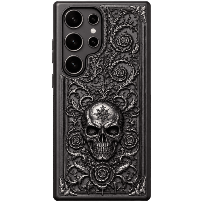 c45c8fb4befca5289bc2404b409129f8 Gothic Skull Magnetic Wallet Phone Case - view 4