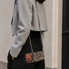 Fashionable Leopard Print Crossbody Card Holder Phone Case - view 10