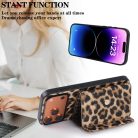Fashionable Leopard Print Crossbody Card Holder Phone Case - view 3