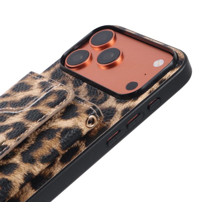 leopard-crossbody-case-4 Fashionable Leopard Print Crossbody Card Holder Phone Case - view 4