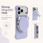 Genuine Leather Magnetic Makeup Mirror Stand Phone Case - view 1