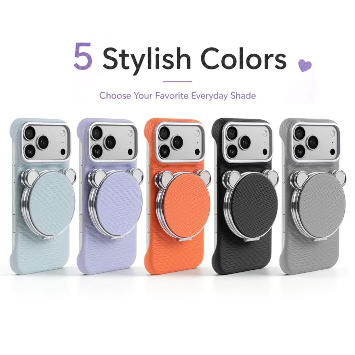 makeup-mirror-case-7 Genuine Leather Magnetic Makeup Mirror Stand Phone Case - view 7