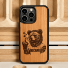 Eco-Friendly Natural Wood Laser Etched Phone Case - view 2