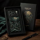 Color-Printed Cthulhu Card Holder Leather Phone Case - view 3
